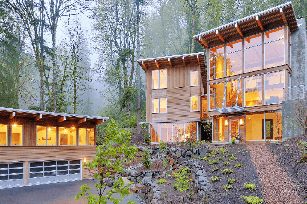 Energieeffizientes Wohngebäude nach erfolgreicher Sanierung